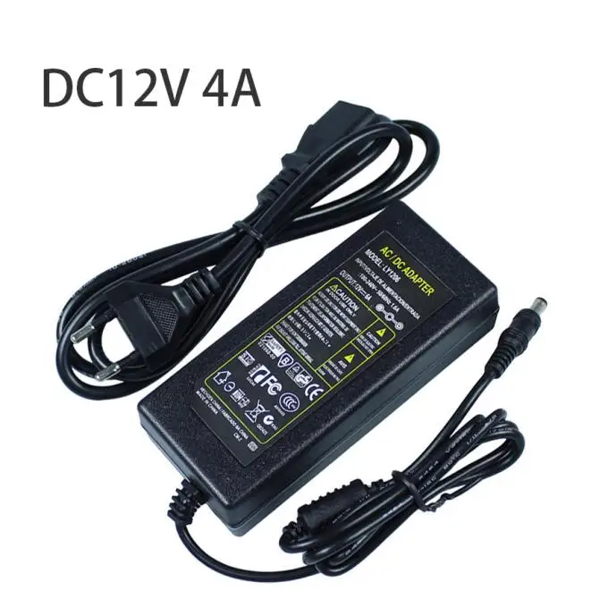 ZINUO DC12V 3A 4A 5A 6A 10A адаптер питания Трансформатор питания зарядное устройство конвертер с кабелем AU US UK EU разъем для светодиодной ленты CCTV - Цвет: 12V 4A