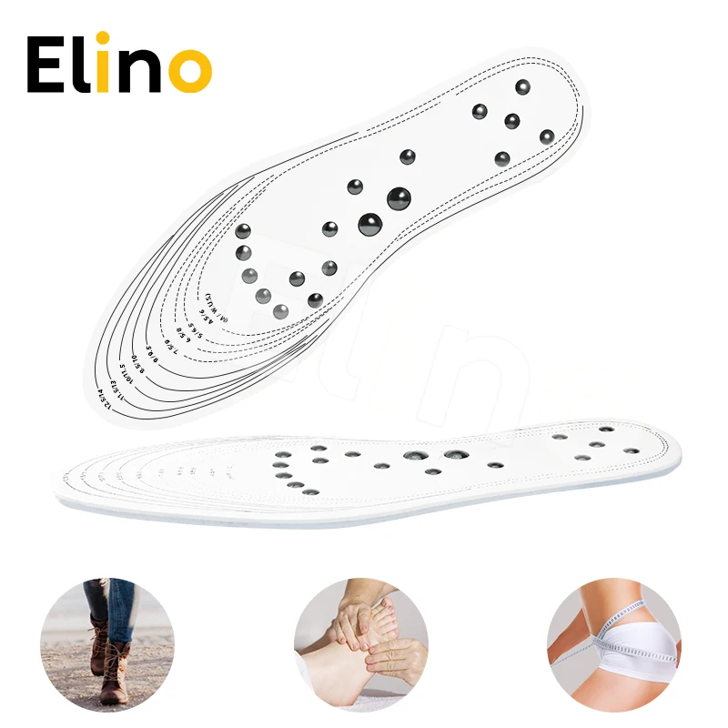 Elino магнитные массажные стельки для мужчин и женщин Acupressure терапевтические