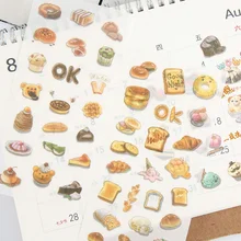 6 листов/партия вкусные еда пончики бумажная наклейка пакет DIY декоративная наклейка-стикер для дневника альбом Скрапбукинг