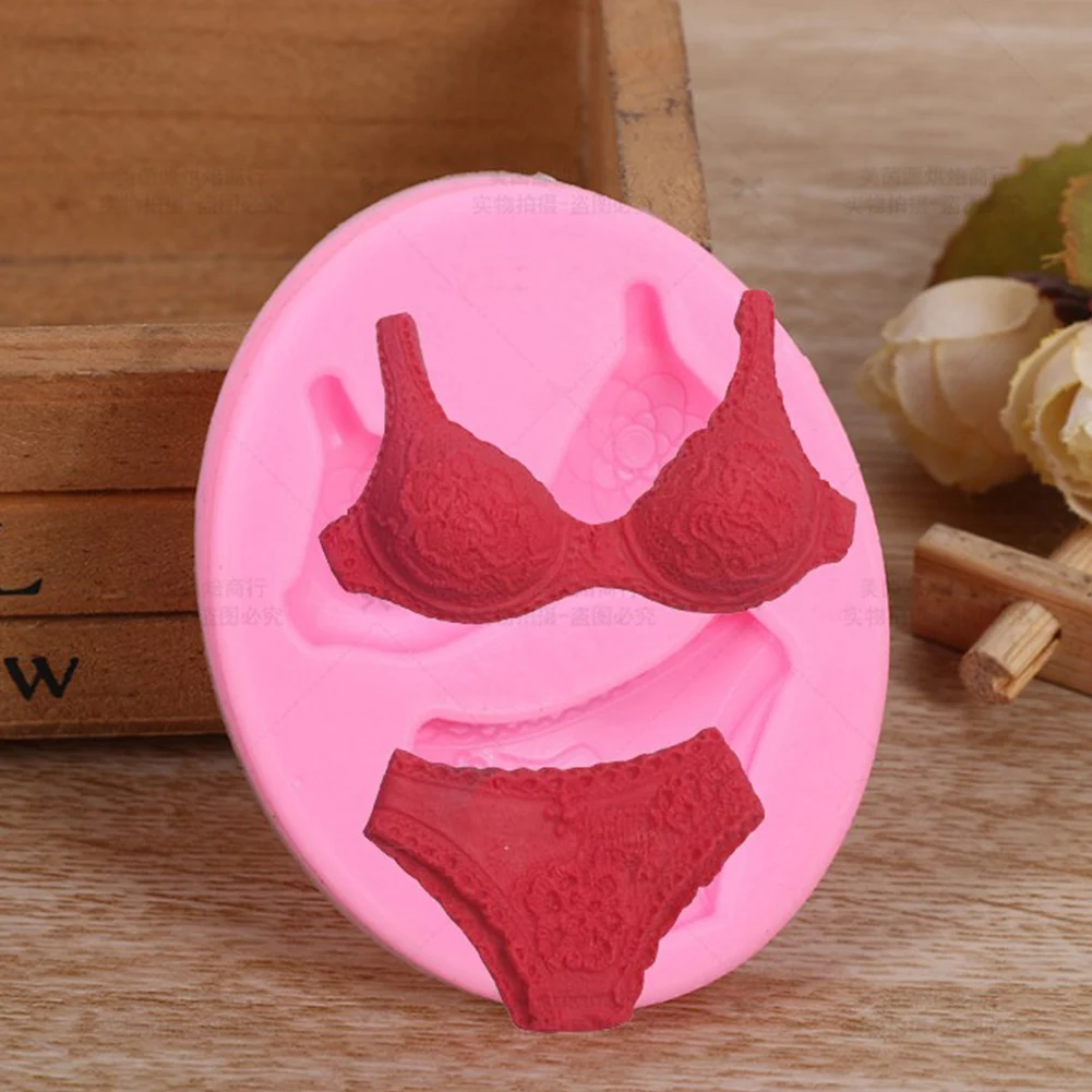 Cake Mould Bikini Shape Diy Cake Muffin Baking Silicone Chocolate Mold Lotion Bars Soap Moulds 1Pc Bikini