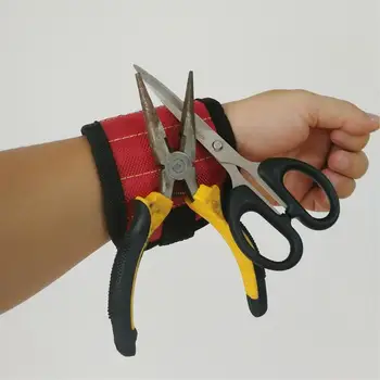 

Geoeon Polyester Magnetic Wristband 10pcs Strong Magnets Portable Bag Electrician Tool Bag Screws Drill Holder Repair Tool Belt