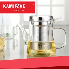 Kamjove neue elegant tasse tee-tasse blume teekanne hitzebeständigem glas tee-set brüheinrichtung glas teekanne kaffeekanne glas teekanne