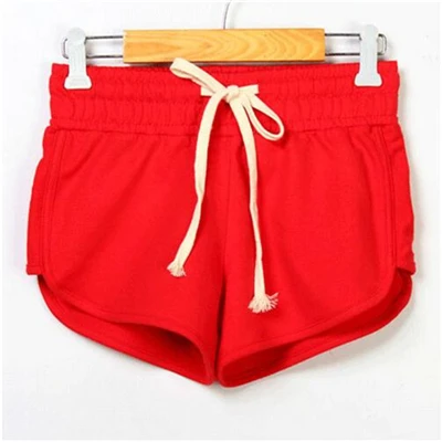 Новинка года; Лидер продаж; летние женские модные Соблазнительные эластичные хлопковые шорты с плоским углом; домашние повседневные угловые шорты - Цвет: Red