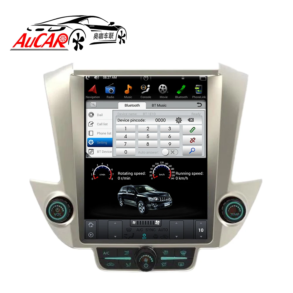 AuCAR Tesla 12," Android 8,1 автомобильный радиоприемник 2 din 1 din DVD для GMC Yukon Chevrolet Tahoe Suburban- gps навигация ips AUX