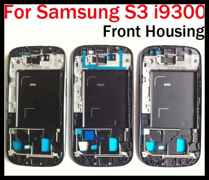

XCHMFG LCD Screen Frame For Samsung S3 GT-I9300 Front Housing Frame Bezel Plate Middle Frame Black silver Blue Best quality