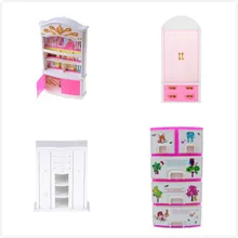 Аксессуары для кукол детские игрушки розовый белый шкаф для девочек кукла для девочек принцесса мебель для спальни аксессуар
