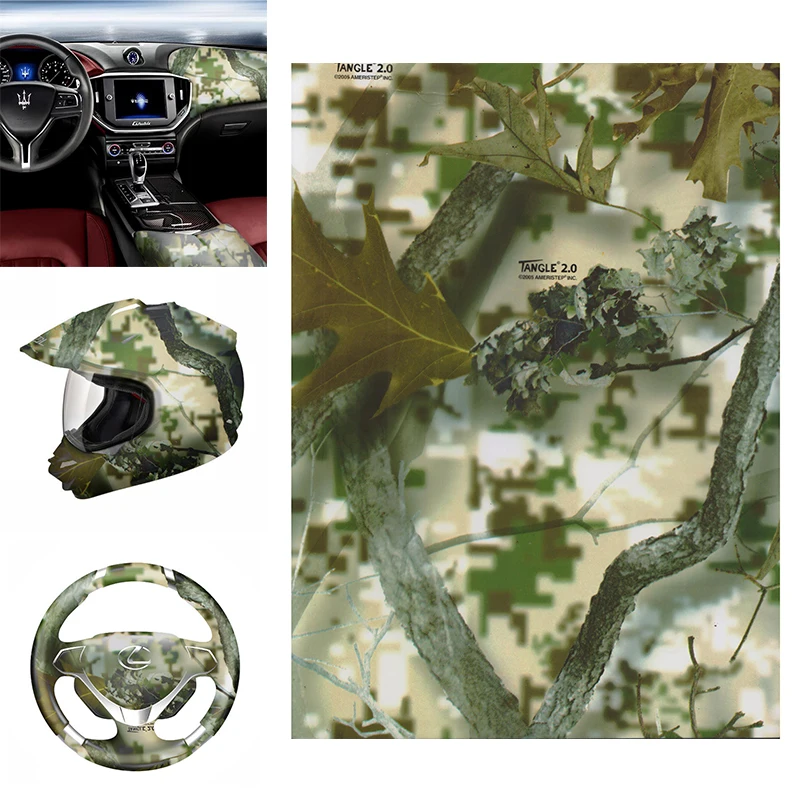 JX-LCLYL Leaves Style Hydrographic Film Water Transfer Printing Film PVA Hydro Dip Green