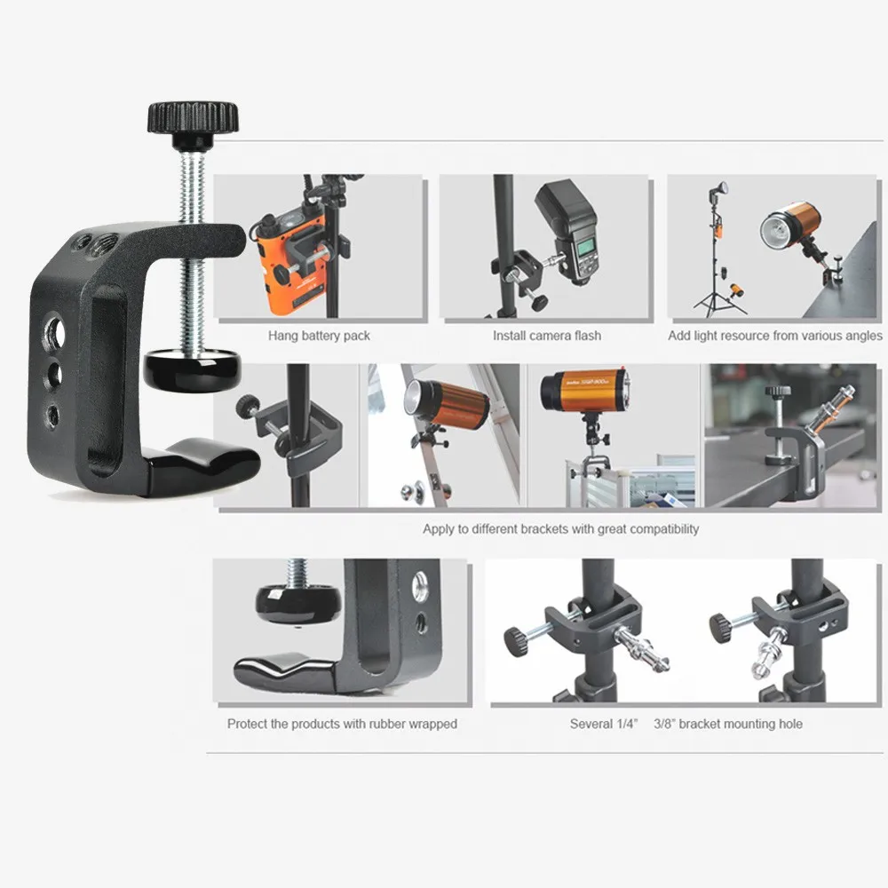 Godox-Q-type-Multifunctional-Clamp-Clip-for-Camera-PB960-Battery-Pack-Flash-Speedlite-Photo-Studio-Accessorie (5)