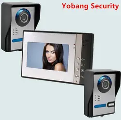 Yobang безопасности Бесплатная доставка 7 дюймов двери Камера видео Мониторы вилла дверной звонок телефон видеодомофон Smart Двери Управление