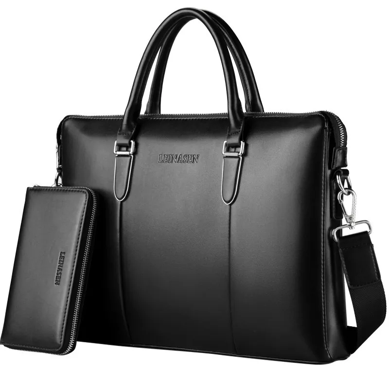 17 Genuine leather men messenger bags business Leather laptop bag men