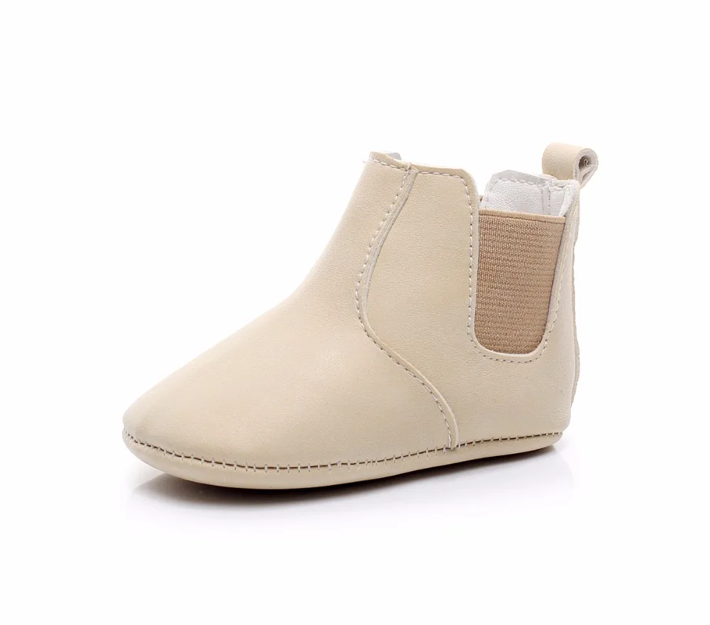 Toddler Baby Boy Girl Shoes 0-24M Infant First Walkers Moccasins Soft PU Ankle Boots Newborn Footwear Bebe Crib Shoes - 3