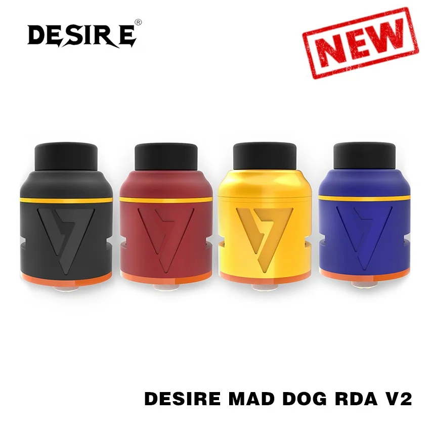 Оригинальный желание Mad Dog RDA V2 распылитель с боковыми воздуха ввиду Dripper ecigarette