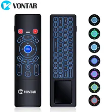 Backlit T6 Plus 2.4G Fly Air mouse keyboard Wireless & touchpad Remote Control With Backlight 7 Color for Android X92 X96 TV Box