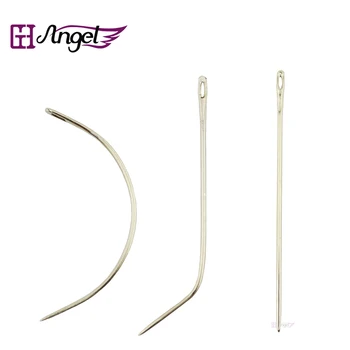 

Angels 144pcs C J I Type Hair Crochet Knitting Weaving Sewing Needles for Human Weft Hair Extensions Hair Wefts Weaving Tools