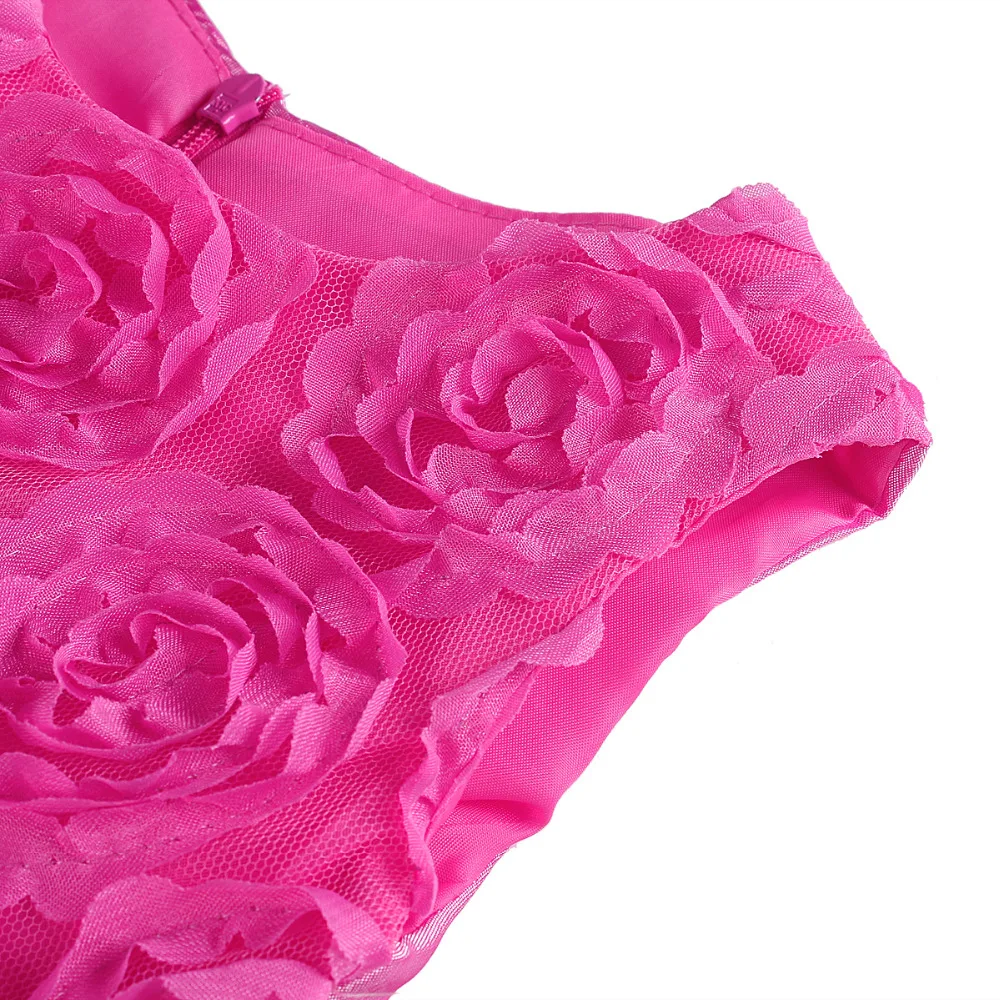 Красивые стильные Недорогие Платья с цветочным узором для девочек Розовые Платья с цветочным принтом для девочек GD31008-04H принцессы