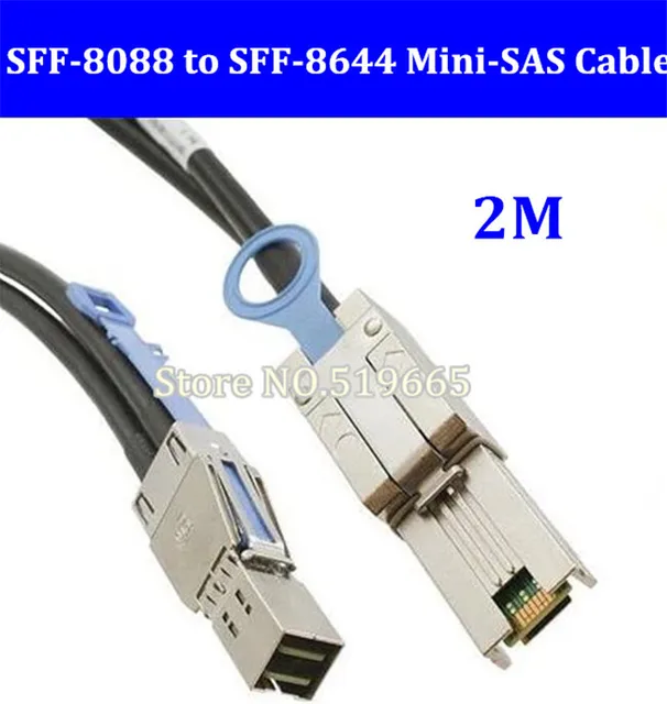 Special Offers High Quality SFF-8088 sf-8088 to SFF-8644 sff-6844 Mini-SAS HD 4X LANE SERVER 12/GBIT 2M External Cable Special Offers High Quality SFF-8088 sf-8088 to SFF-8644 sff-6844 Mini-SAS HD 4X LANE SERVER 12/GBIT 2M External Cable