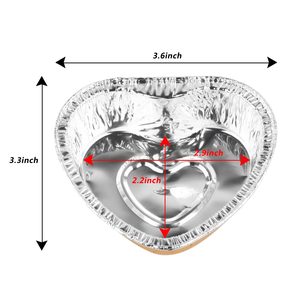 Aluminum Foil Mini Heart Cake Pan 10 20 Disposable Heart - Temu