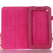 ocube 500pcs/lot 2-Folder Litchi Grain PU Protective Shell Leather Cases Cover For Lenovo IdeaTab A3000 7 Inch Tablet