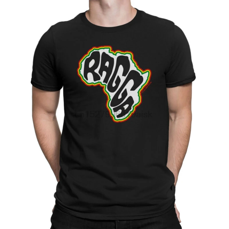 Мужская футболка RAGGA NATION регги-раста гитара барабанная группа ямайская
