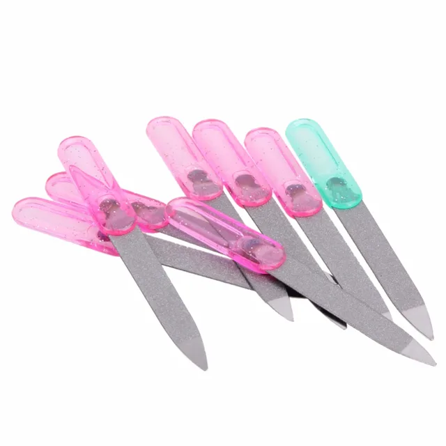 Buy 12Pcs/Set Nail File 2 Side Stainless Steel Nail