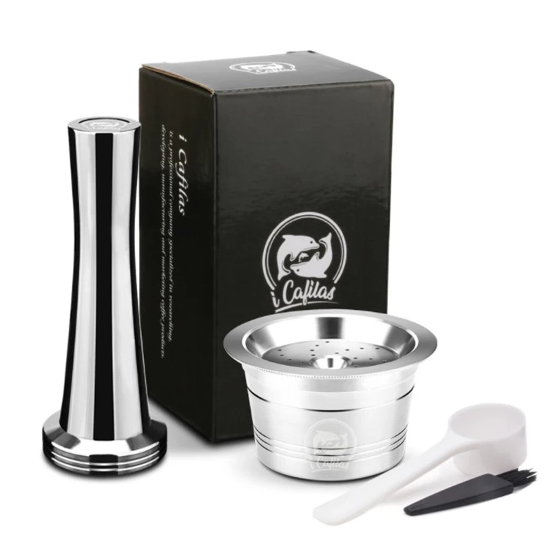 

Hot sale Refillable Coffee Filter For Illy Coffee Machine Cafe Capsules Cup Metal Stainless Steel Reusable Coffee Baskets Coff