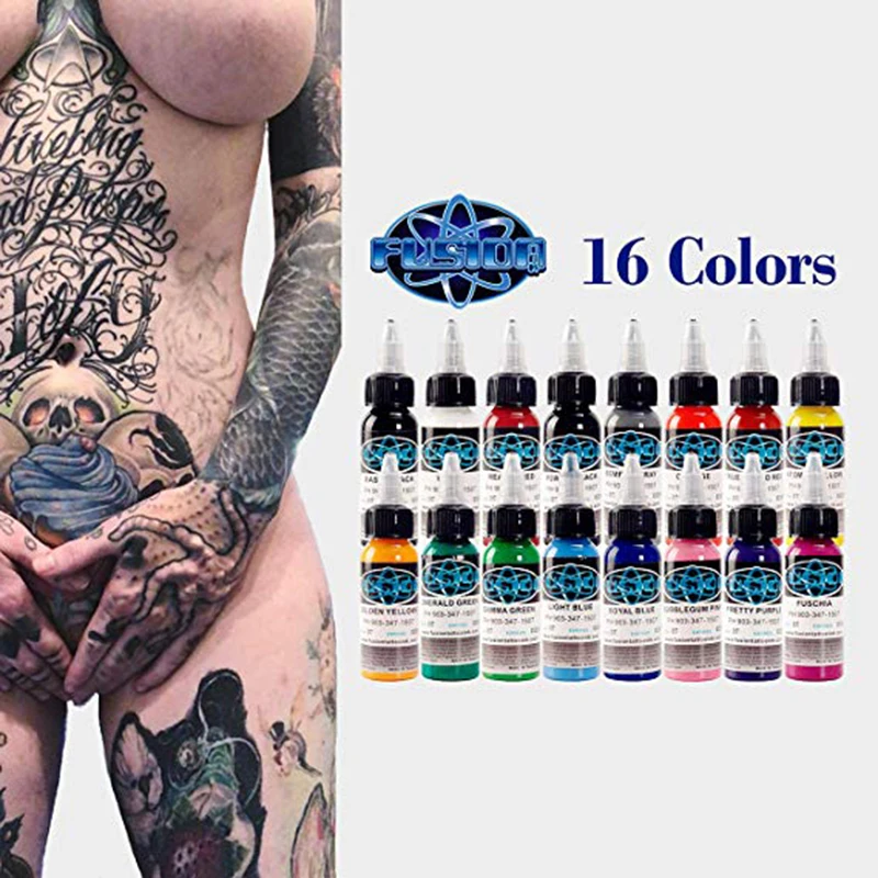 DLD Tattoo Premium Tattoo набор чернил, 60 цветов 1 унции(30 мл) каждый