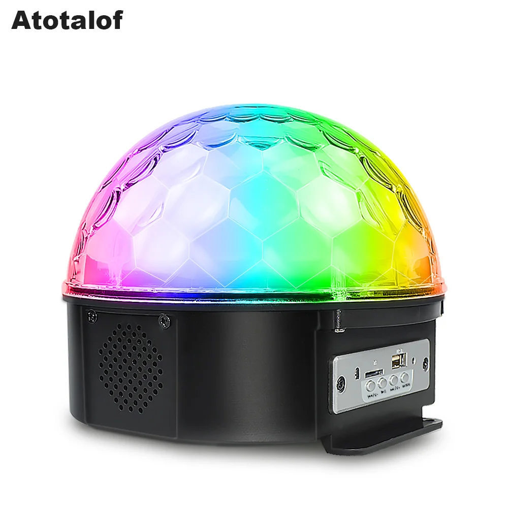 

Atotalof 25W LED Stage Light Support Bluetooth 9 Colors Stage Lighting Effect Remote Control 3 Sound Control Modes Party Light