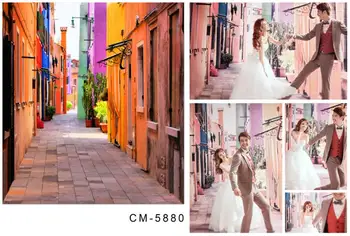 

VinylBDS Photography Backdrop Road Building Stone Alleys Studio Props Photography Wedding Background