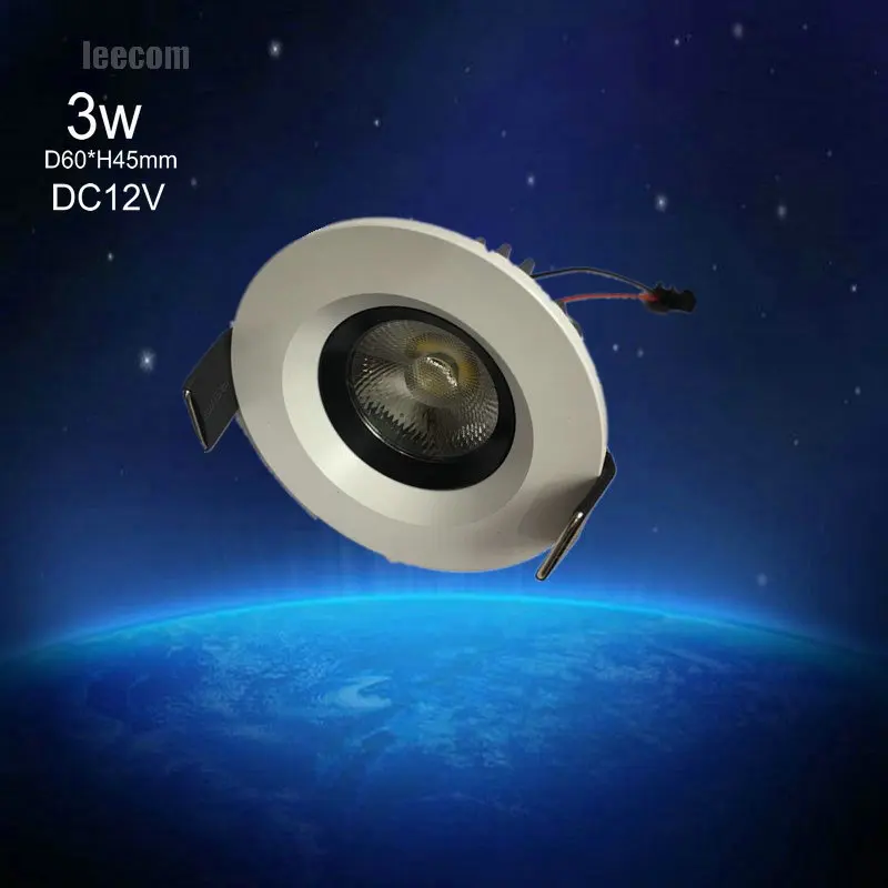 3 w dc12v реального люсис привело 10 шт./лот мини светодиодный светильник белый круглый точечные потолочные светильники панельные утопленные