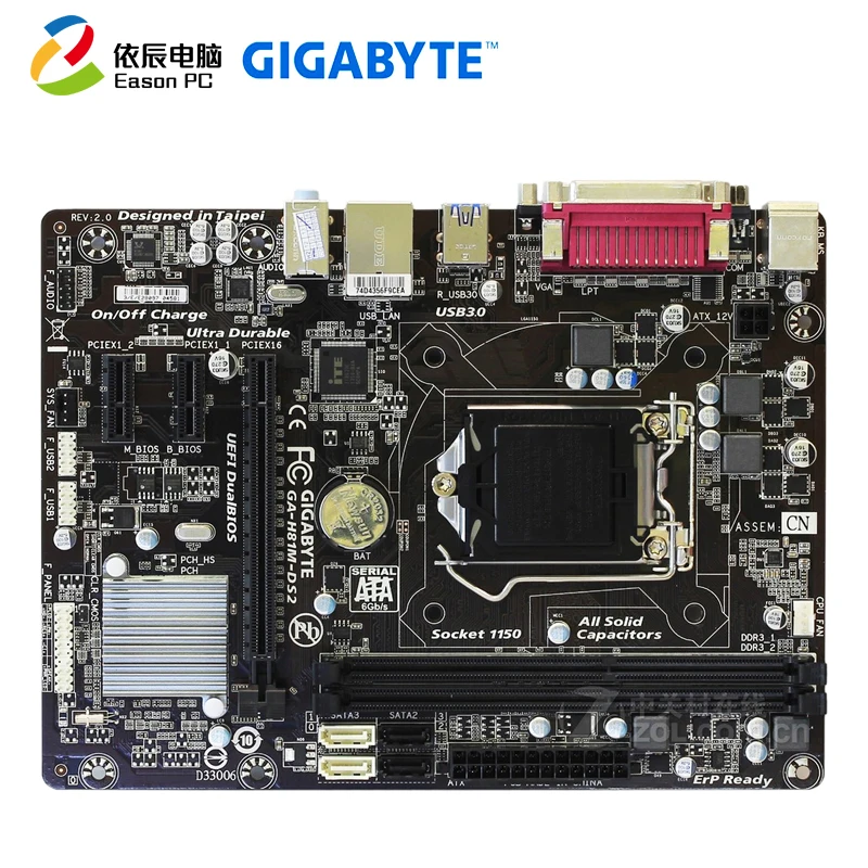 Настольная Материнская плата GIGABYTE GA-H81M-DS2 LGA1150 i3 i5 i7 DDR3 USB3.0 Micro-ATX | Компьютеры и офис