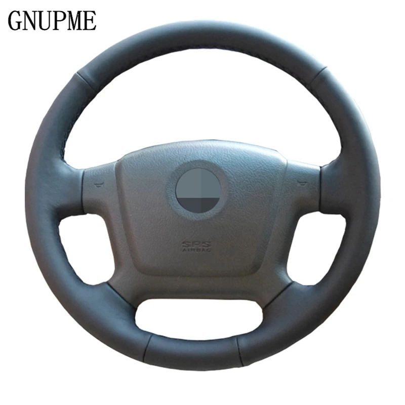 

GNUPME Steering Cover Hand-stitched Soft Artificial Leather Black Car Steering Wheel Cover for Kia Cerato 2005-2012 Old Kia Ceed
