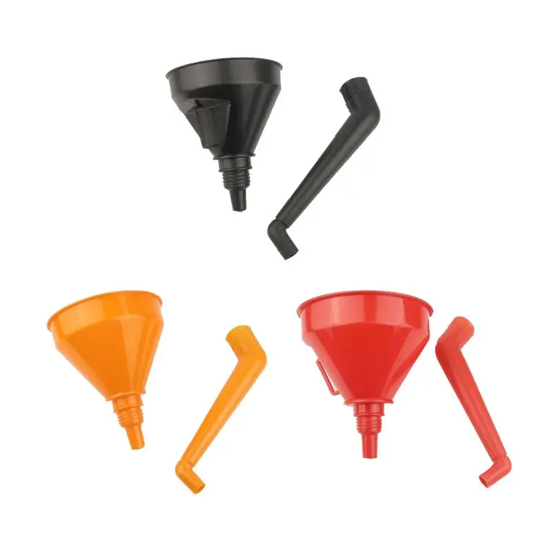 Chenyi 8PCS Motorcycle Refueling Funnel Gas Funnels Plastic Funnel for Car Oil Gas Fluids Automotive Kitchen Mini Small Large Red 