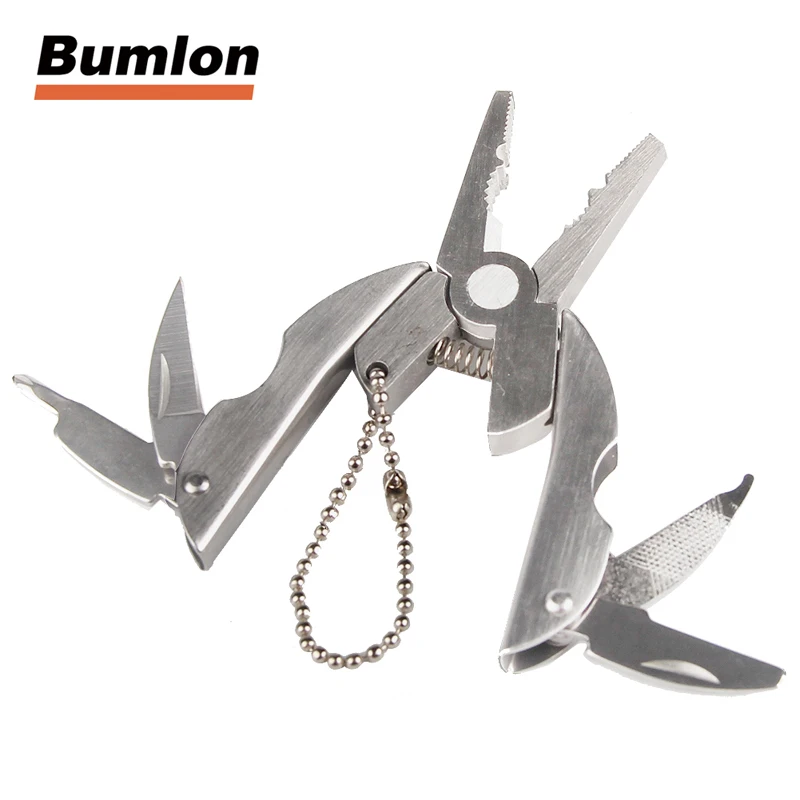 Portable Multifunction Stainless Steel Folding Plier Foldaway Knife Keychain Screwdriver Camping Survival EDC Tools 21-0039 | Спорт и