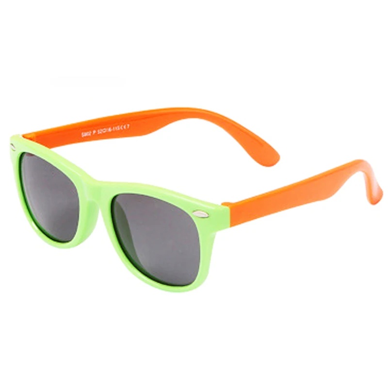 С чехлом дети HD поляризованные солнцезащитные очки Детские поляризованные солнцезащитные очки для девочек мальчиков стаканы детские очки ретро - Цвет линз: JY82 HE car case C16