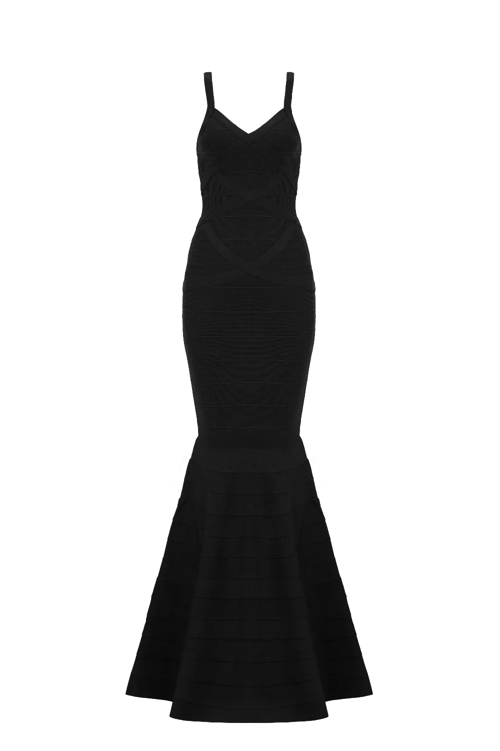 

High quality 2017 summer selling new sling V-neck tight-fitting fish tail bandage dress sexy nightclub dress party party dress