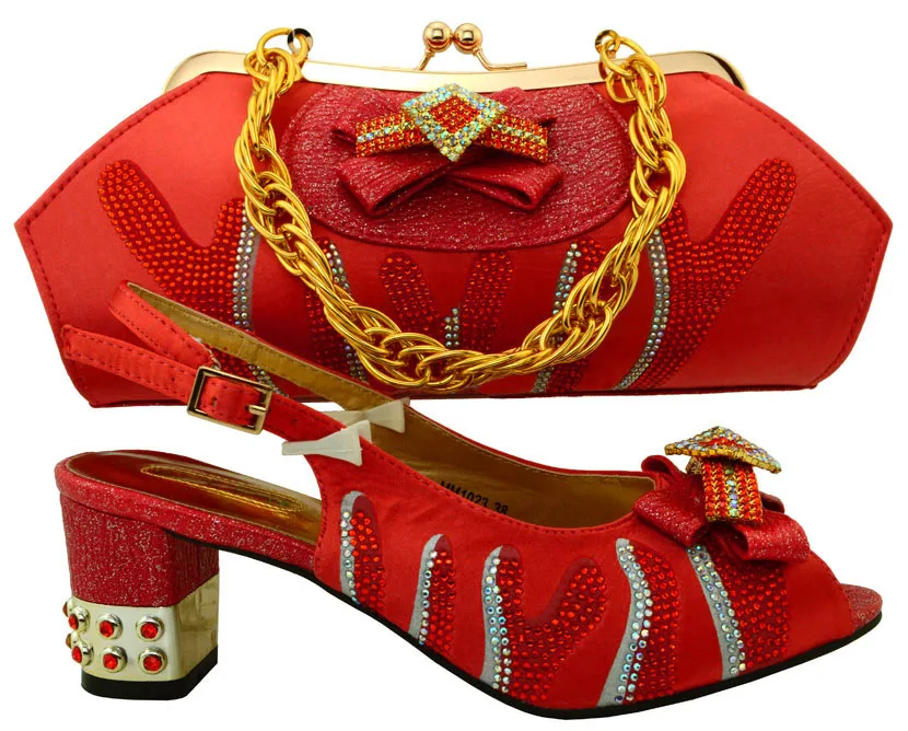 coral handbag and shoes