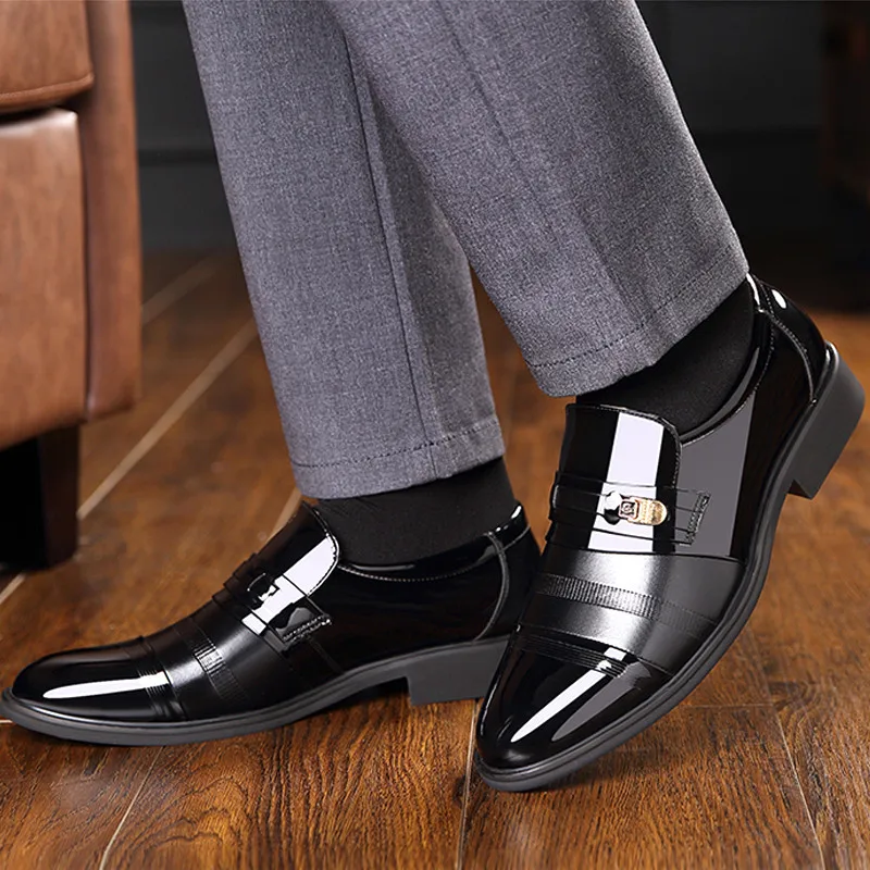 Новинка; Модные Мужские модельные туфли с острым носком; скрытое увеличение высоты 6 см; классические свадебные деловые туфли, увеличивающие рост; мужские лоферы