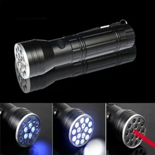 ZK20 Flashlight 3 Modes 16 LED 395 nm UV Ultraviolet 3AAA Laser LED Flashlight Torch Lamp Purple Light 18650 Battery Flashlamp