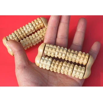 

2 Raw Wooden Massage Wood Roller Hand Held Massager Stress Relief Health Therapy Relax Body Relaxation Wholesale