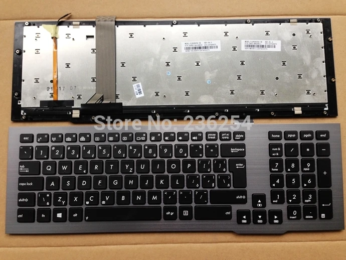 

NEW SL Slovakia Backlit Keyboard for Asus G75VX G75VM G75 G75VW V126262CK2 SK 0KNB0-9414SK00 Gray SL Layout Laptop Keyboard