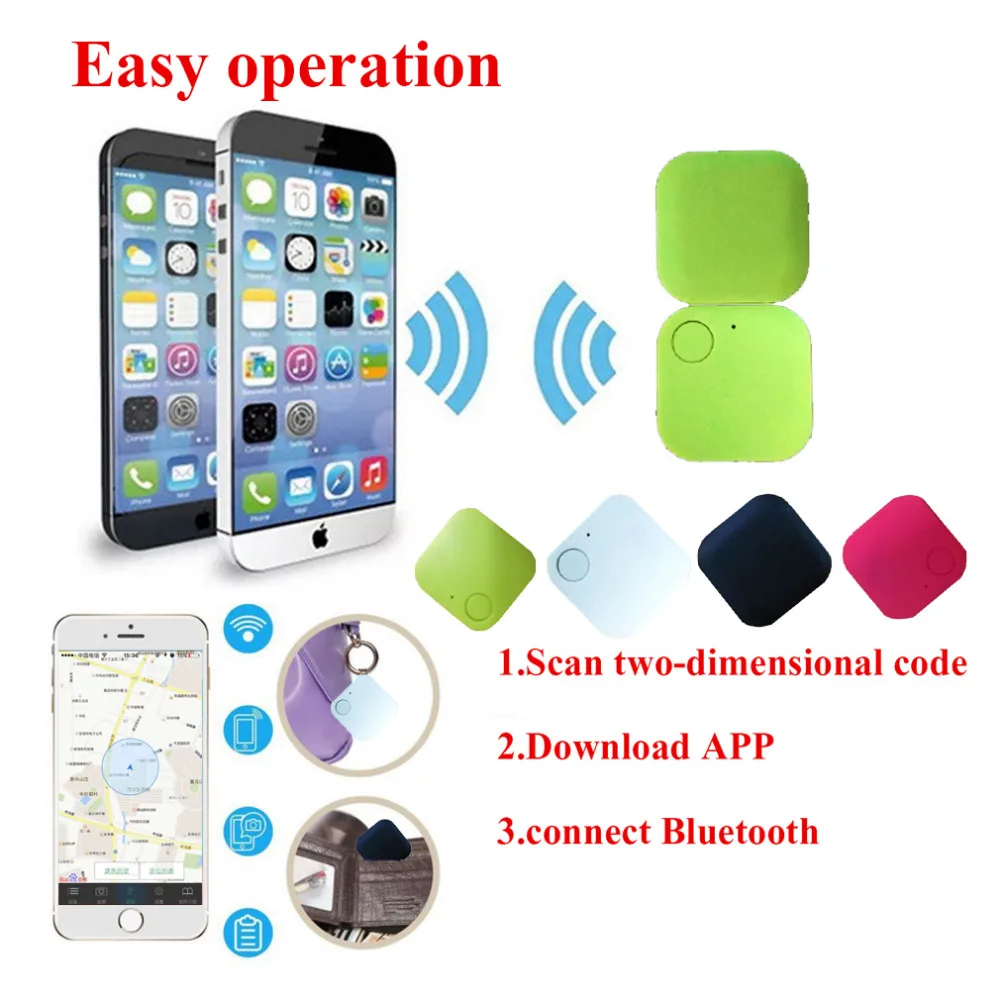 Hot Mini Smart Finder Bluetooth Tag GPS Tracker Key Wallet Kids Pet Dog Cat Child Bag Phone Locator Anti Lost Alarm Sensor New