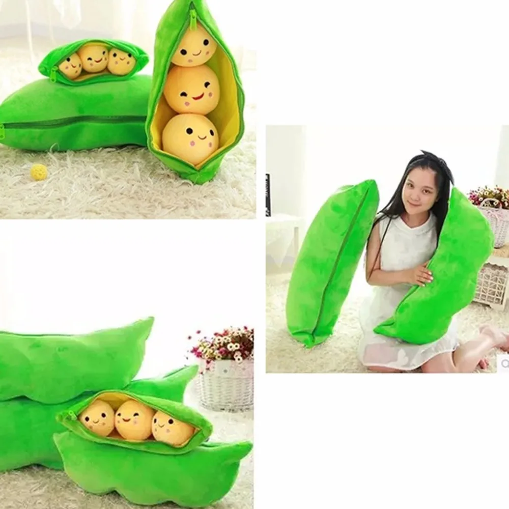 

25 cm / 40 cm / 50 cm Smile Pea Plant Emoji Bean Doll Children Baby Stuffed Toys