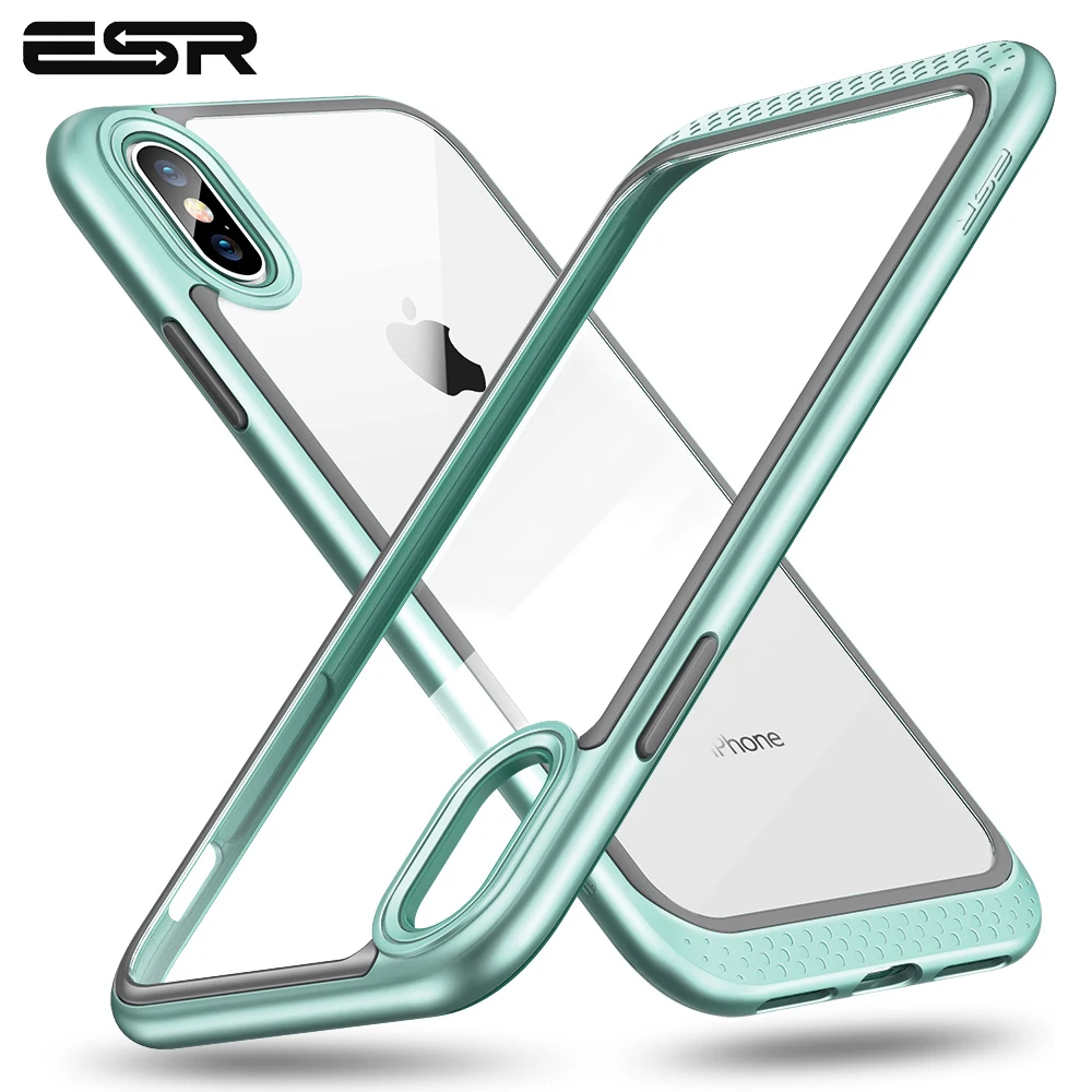 

ESR Bumper Hoop Case for iPhone X/XS/XR/XS Max Heavy Duty Armor with Bumper Frame Clear Hard Back Cover for iPhone Coque Fundas