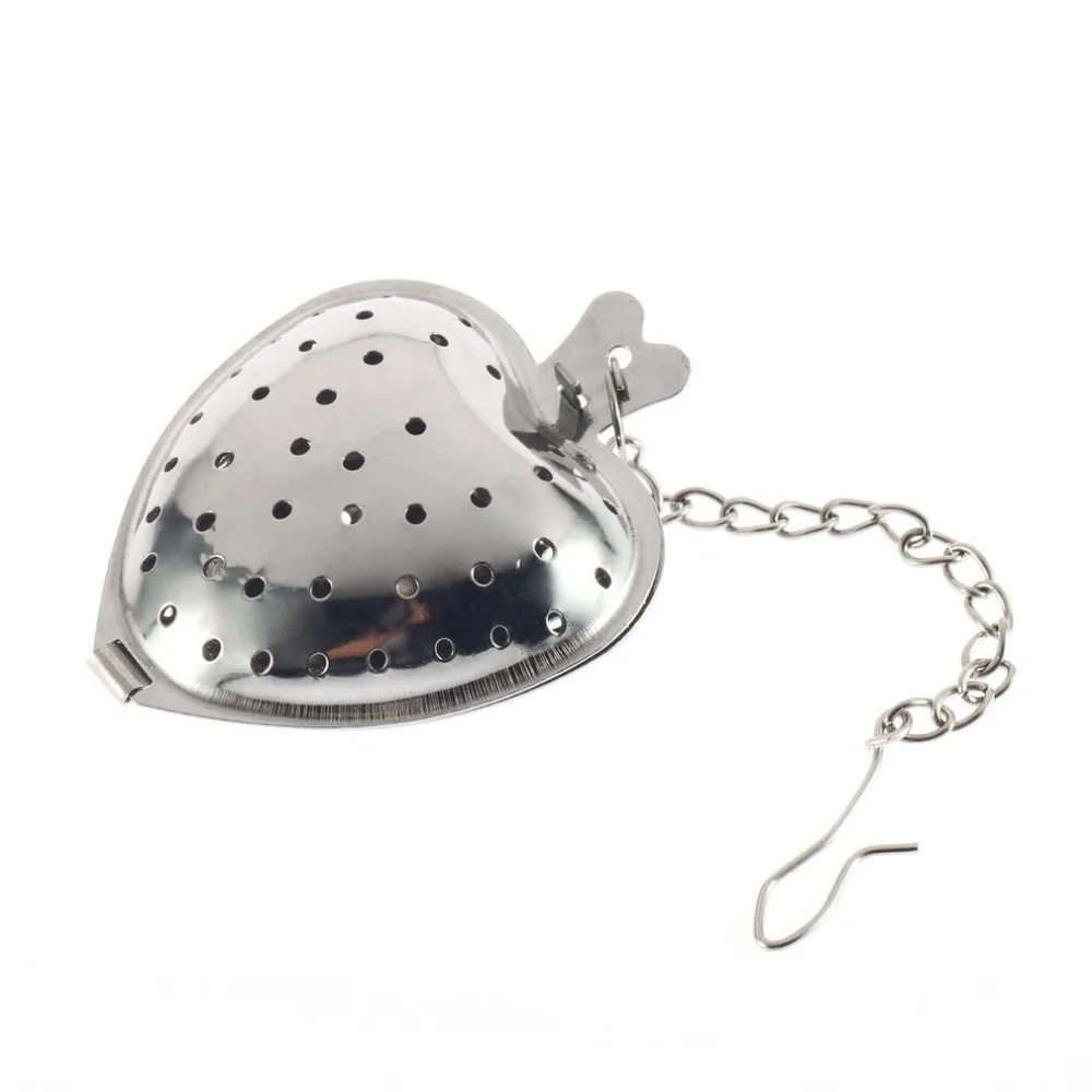

New Arrival 1Pc Stainless Steel Silver Heart Tea Spice Strainer Ball Infuser Filter Herb Steeper High Quality Tea Infuser
