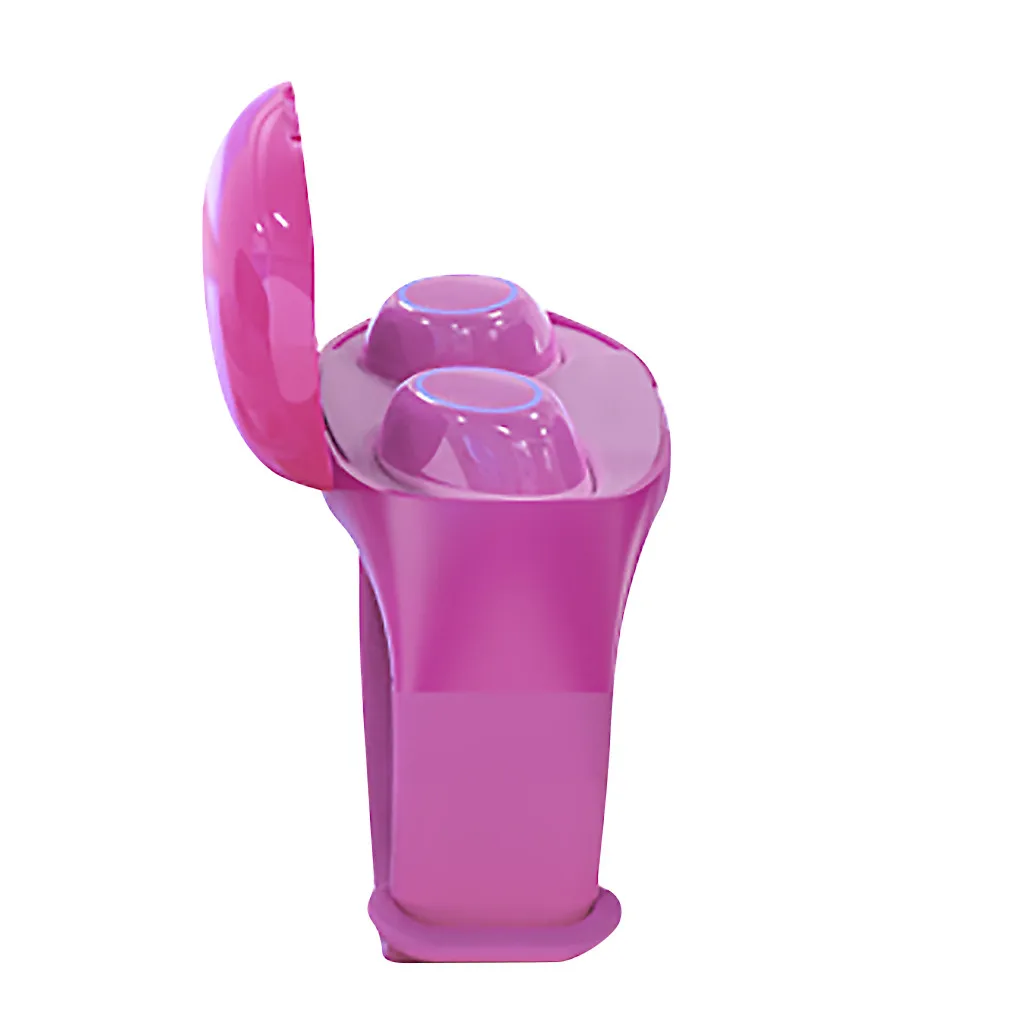 Bluetooth, беспроводные наушники для redmi airdots, наушники, интеллектуальный трекер, браслет 5,0, наушники, ручной аудио звук, 2 в 1 - Цвет: Pink