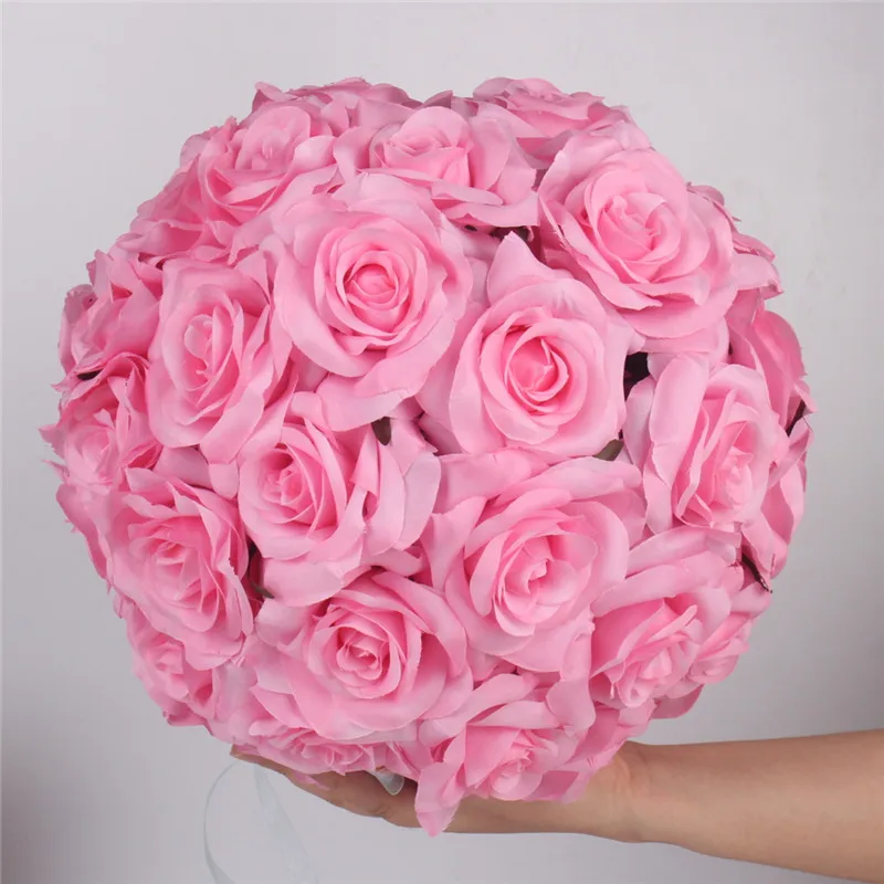 DIY Шелковый цветочный шар роспись маслом роза Европейский Стиль шар из искусственных роз свадебные вечерние украшения для дома