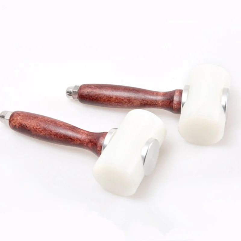 

T Shape Leather Carving Hammer Wood Handle Leather Carving Tool Nylon Leather Carving Mallet Craft Tool