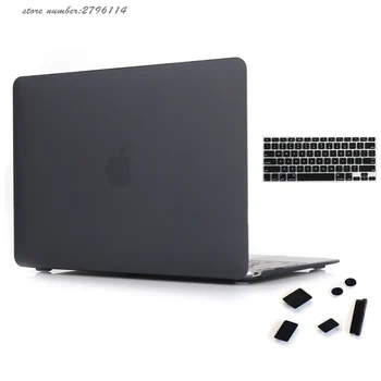 

Fashion Matte Protective Sleeve Hard Cover Case for Apple MacBook Pro 13 15 With Retina Air 11 12 inch Black