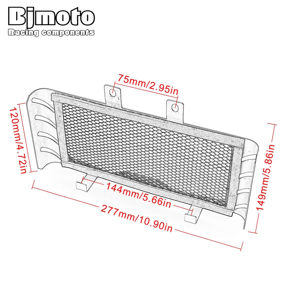 BJMOTO решетка радиатора для BMW R Nine T RNineT- алюминиевый боковой ...
