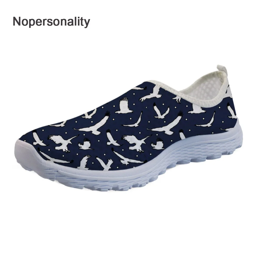

Nopersonality Personalized Eagle Print Sneaker Leisure Slip On Loafers for Women Breathable Female Ladies Mesh Flats Shoes Plus